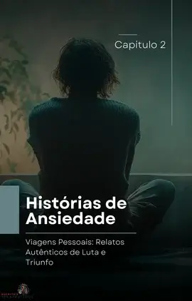 Imagem de uma pessoa sentada, refletindo, ilustrando histórias pessoais de luta e triunfo contra a ansiedade.